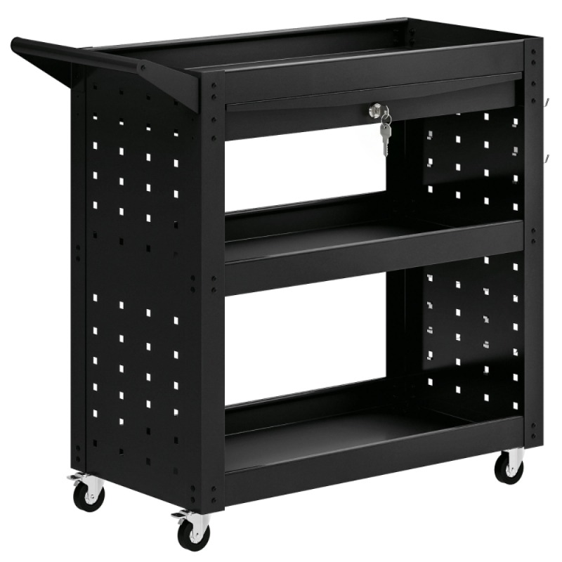 Tools List For Workshop - Tool cart with lockable wheels, rolling