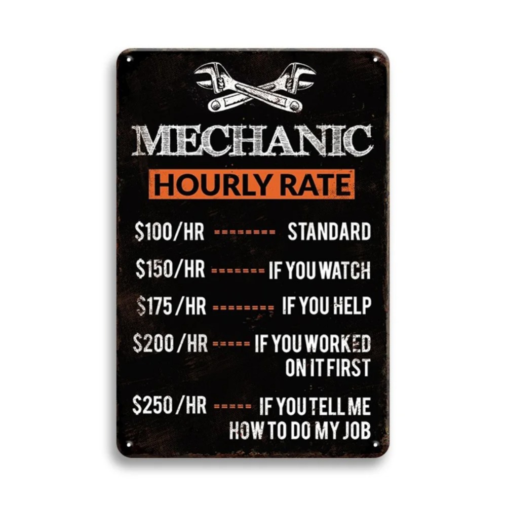 Vintage Mechanic Hour Rate Sig - огляд і ціна Workshop Tools Hours