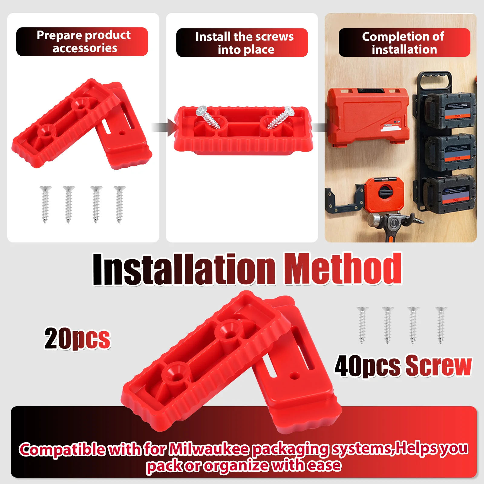 20pcs Mounting Feet for Milwau - огляд і ціна Tools In Electrical Workshop
