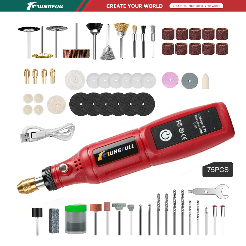 TUNGFULL 3.7V Cordless Rotary  - огляд і ціна Power Tools For Workshop
