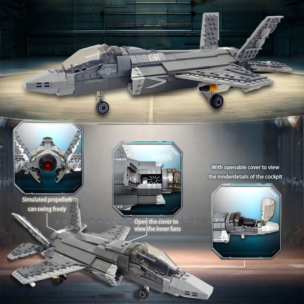 646pcs F-35 Lightning II Plane - огляд і ціна Hand Plane Block