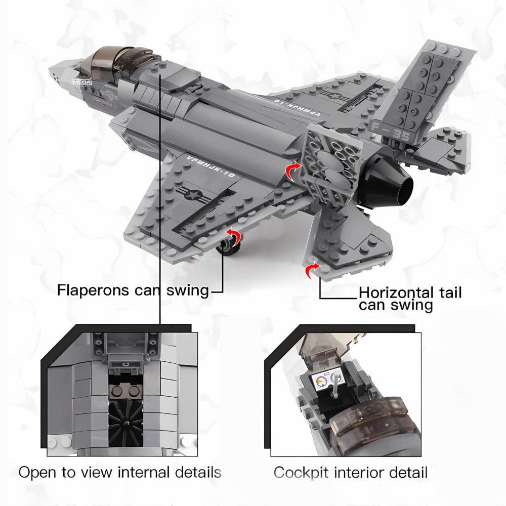 646pcs F-35 Lightning II Plane - огляд і ціна Hand Plane Block