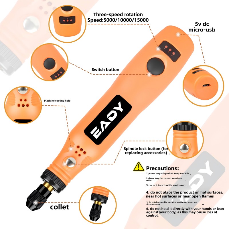 USB Cordless Rotary Tool Kit – - огляд і ціна Power Tools For Workshop