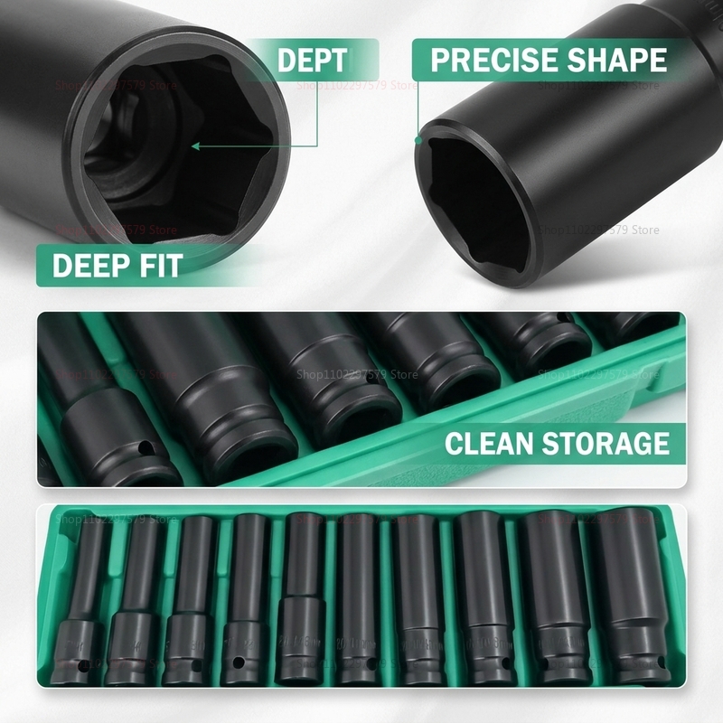 10pcs Socket Wrench Set 8-24mm - огляд і ціна Tools In Electrical Workshop