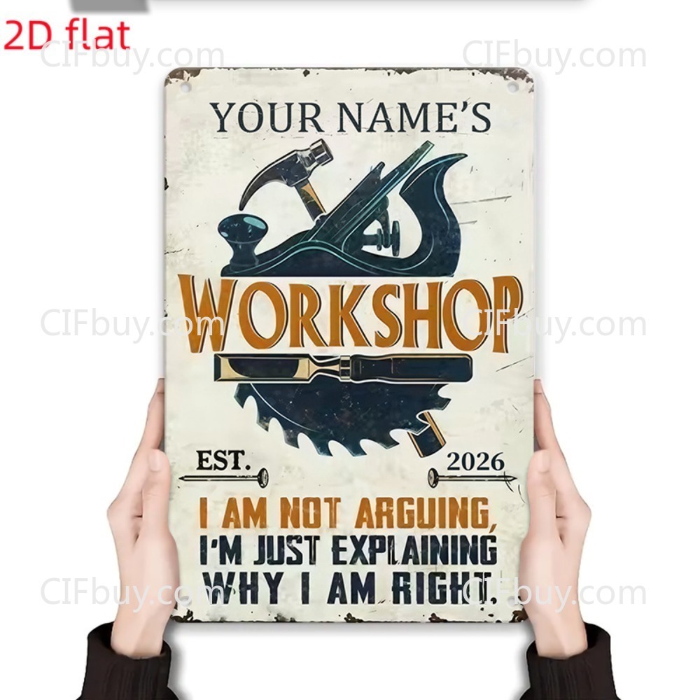 Custom Name Workshop Metal Sig - огляд і ціна Workshop Tools And Names