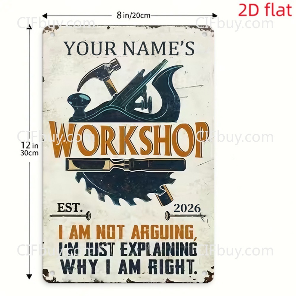Custom Name Workshop Metal Sig - огляд і ціна Workshop Tools And Names